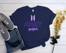 Load image into Gallery viewer, BTS ARMY MAMA Shirt [SHOW YOUR LOVE FOR YOUR ARMY MOM]
