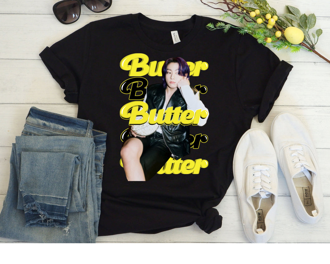 Bts Butter Jungkook T-Shirt [PERFECT PURPLE BUTTER BANGTAN BOY]