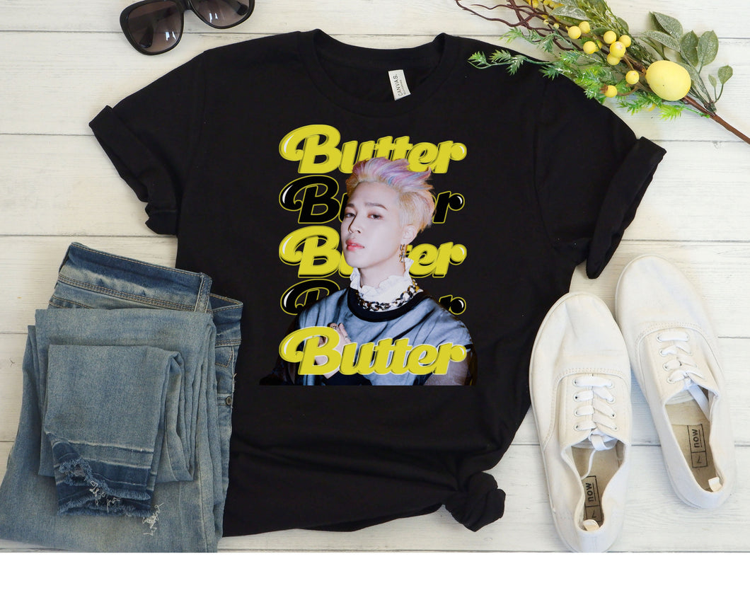 Sexy Rainbow Bts Jimin Butter T-Shirt [SHOCK THE LOCALS WITH THE PASTEL RAINBOW KING]
