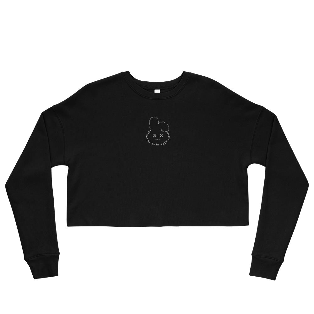 Buttery Soft Embroidered Crop Sweatshirt [RATHER BE DEAD THAN COOL]